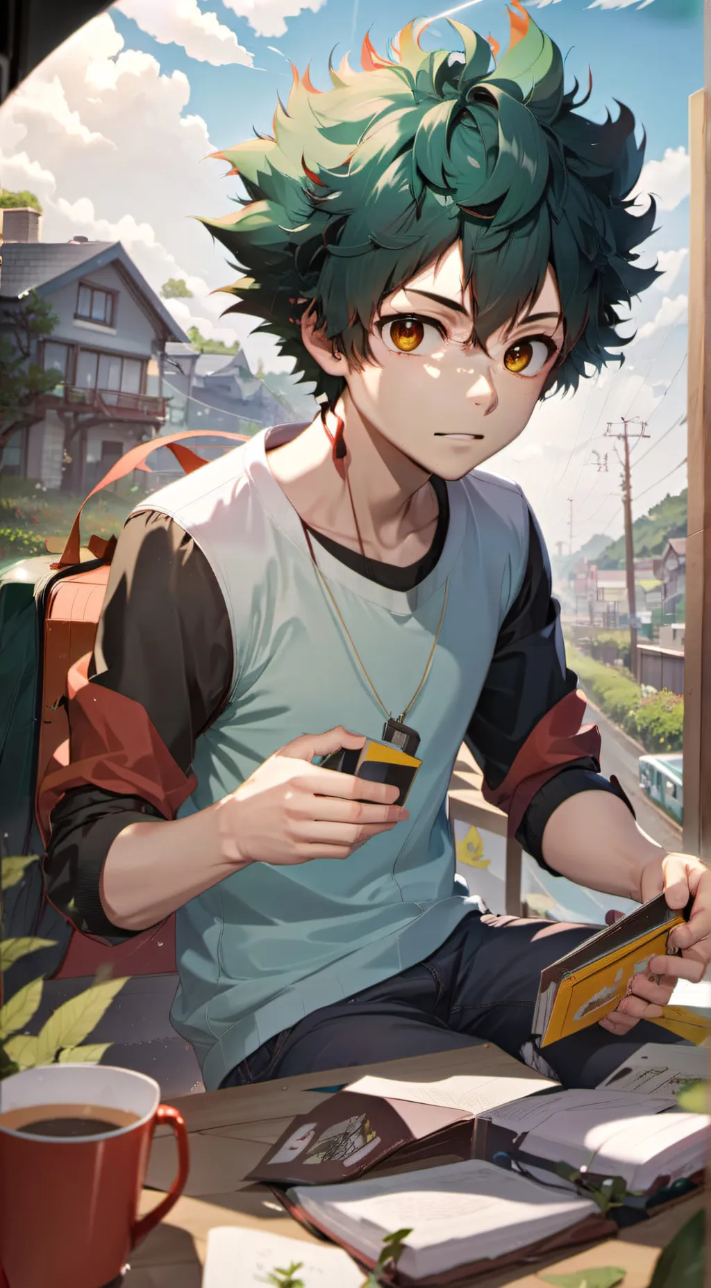 ai character: izuku background