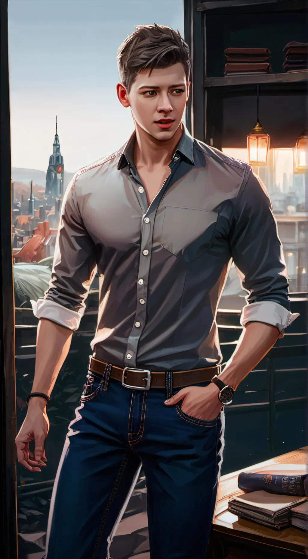 ai character: ej Caswell  background