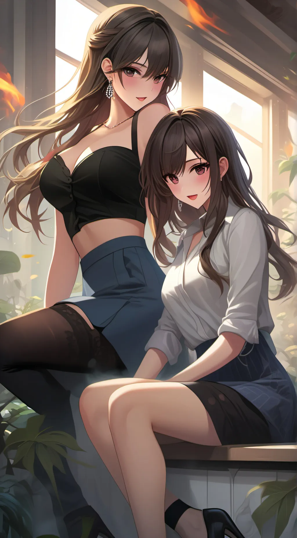 ai character: Jenny&strawberry background