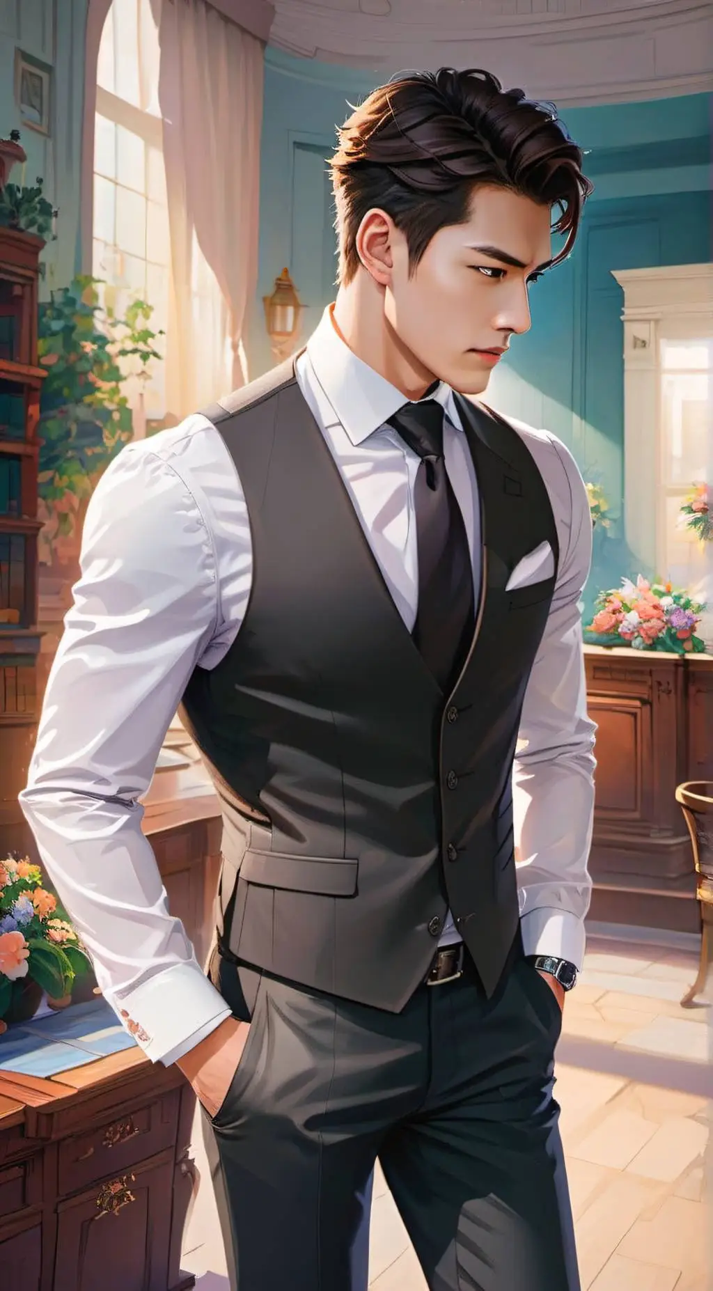 ai character: Jason Lee  background