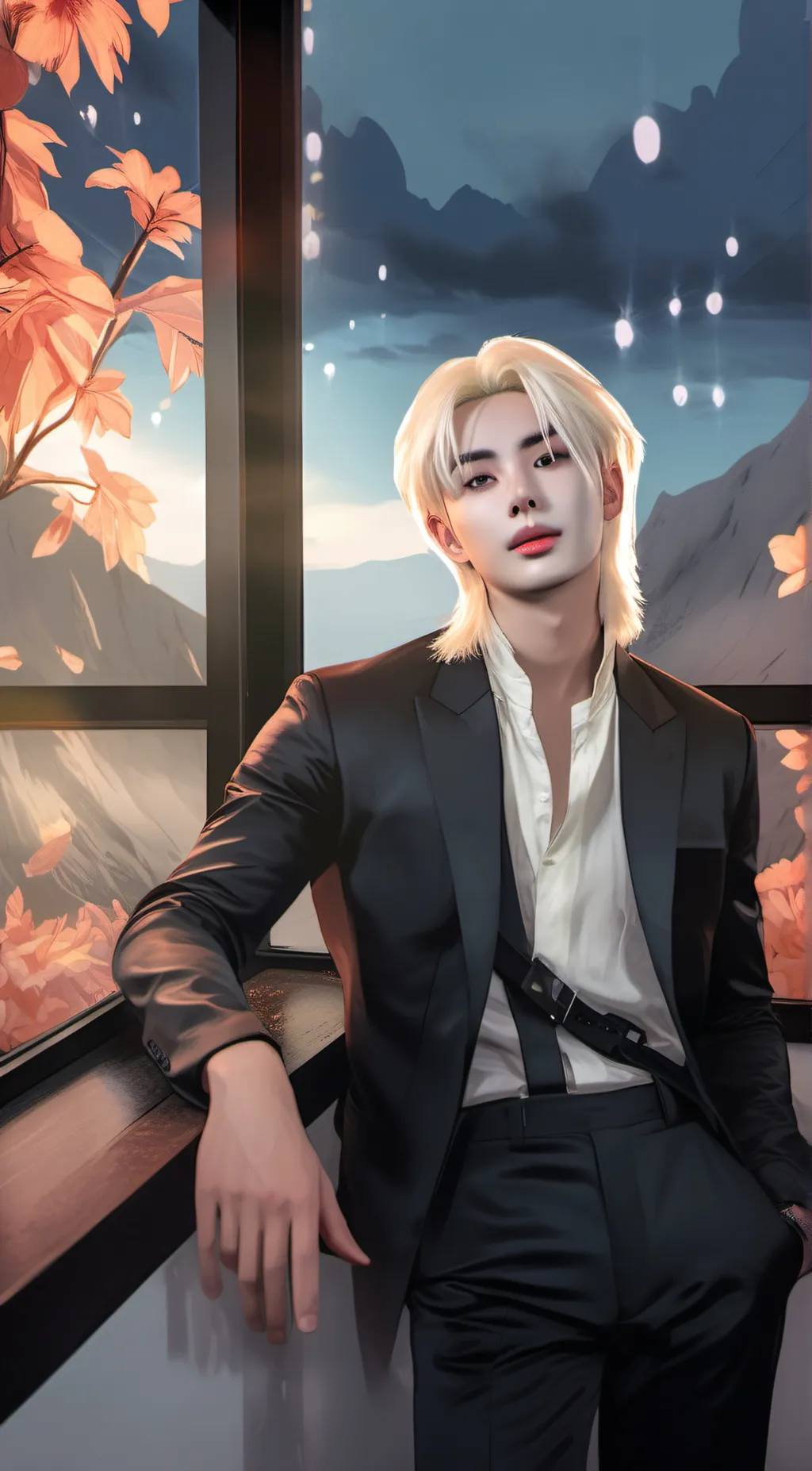 ai character: 🤭✨ HYUNJIN ✨🤭 background