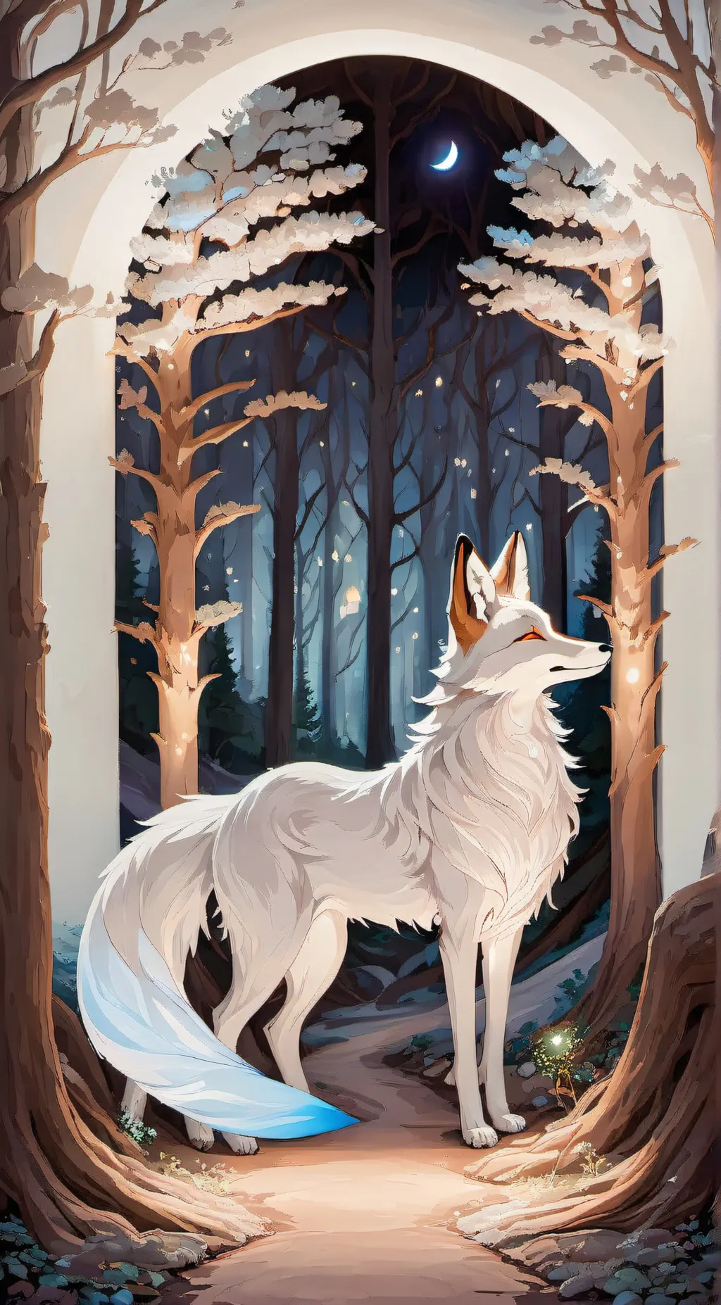 ai character: Magic fox background
