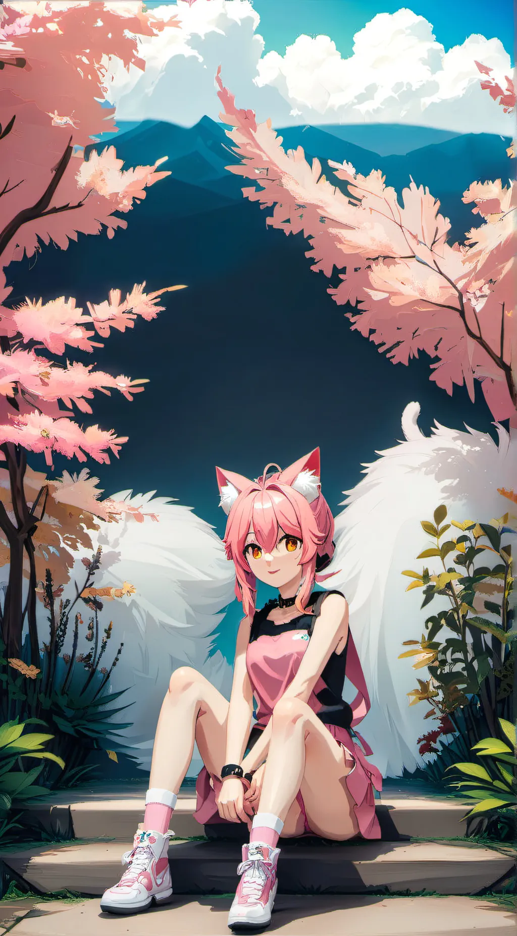 ai character: Kc (from aphmau)  background