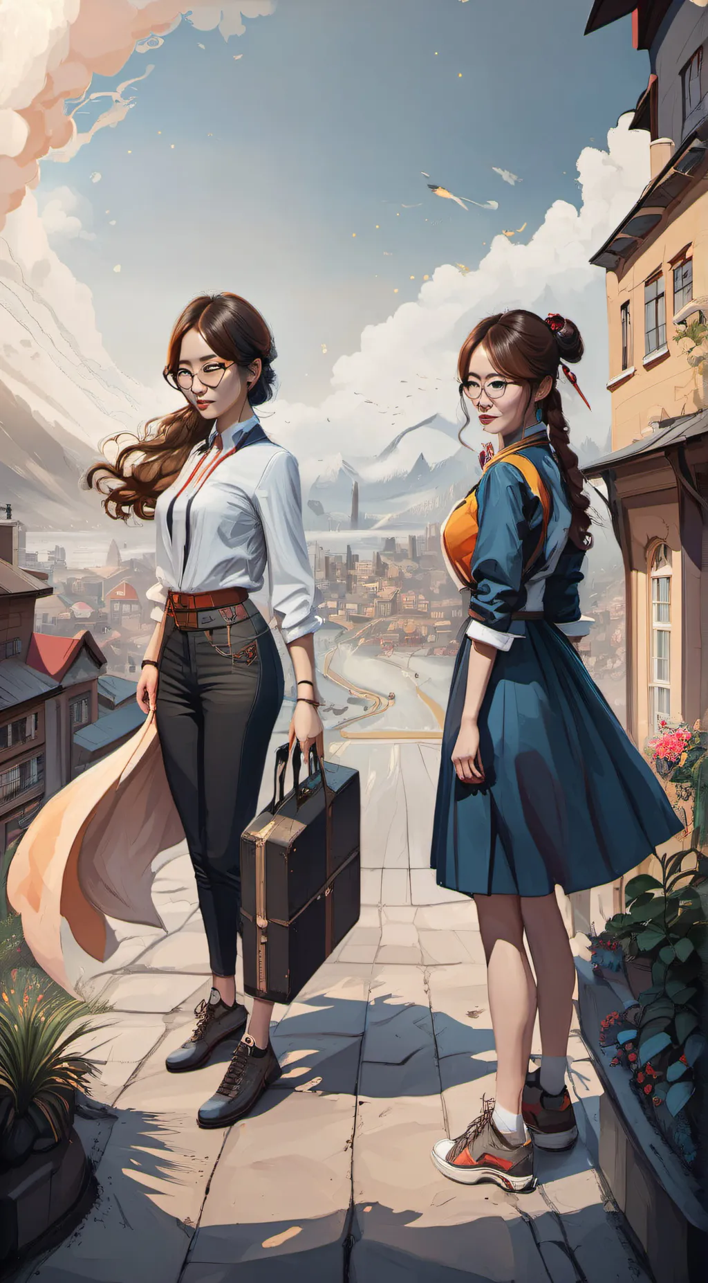 ai character: SeraphinaEsperanza background