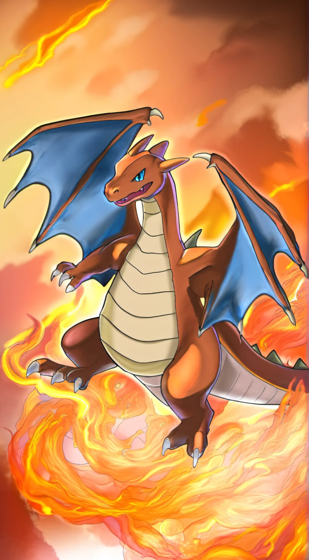 ai character: Charizard background