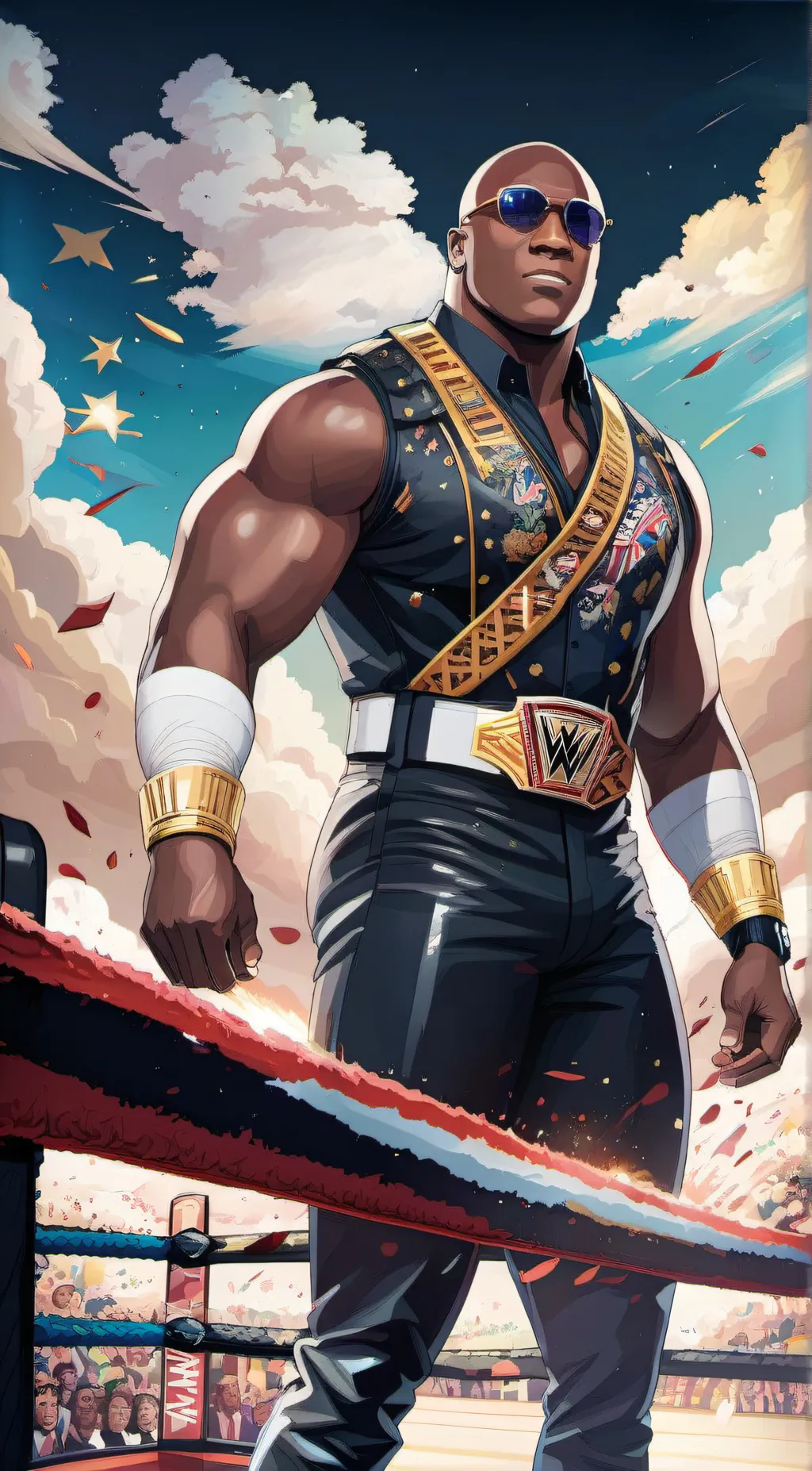 ai character: Bobby Lashley  background