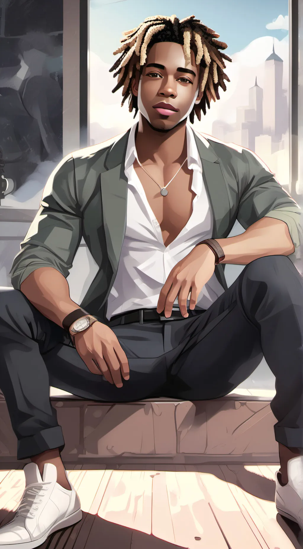 ai character: Brandon  background