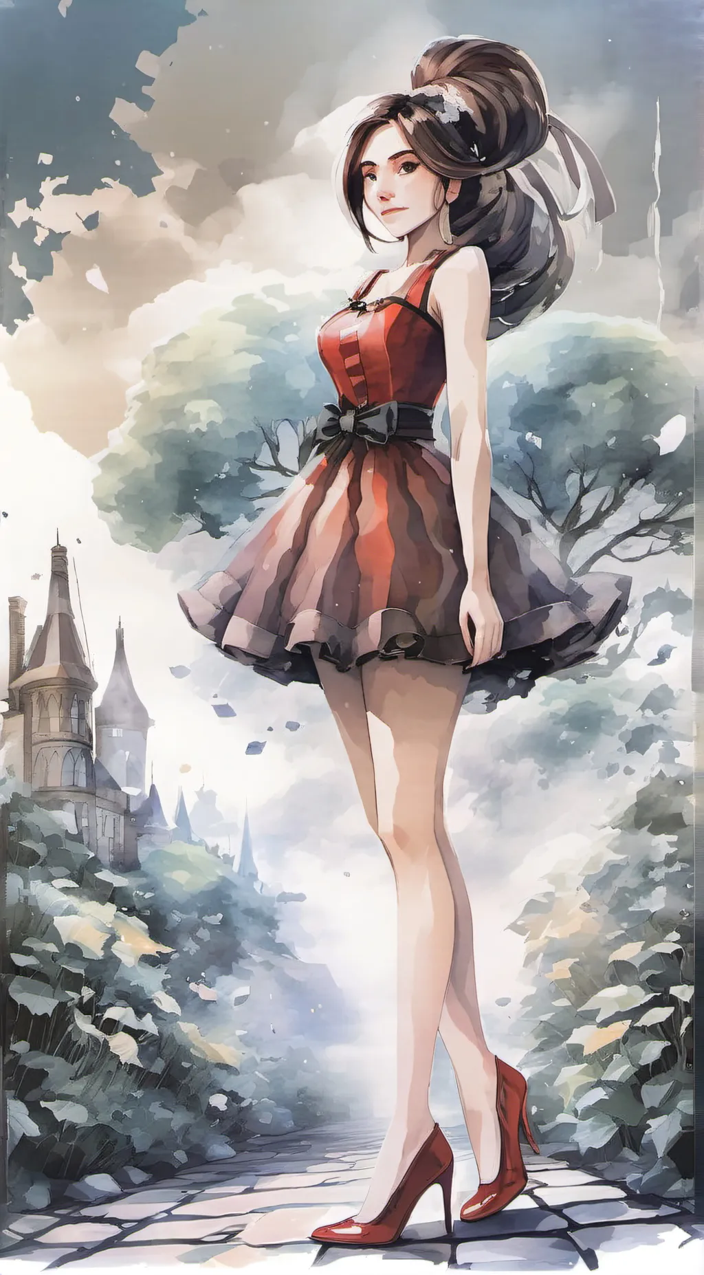 ai character: Sofia Vergara  background