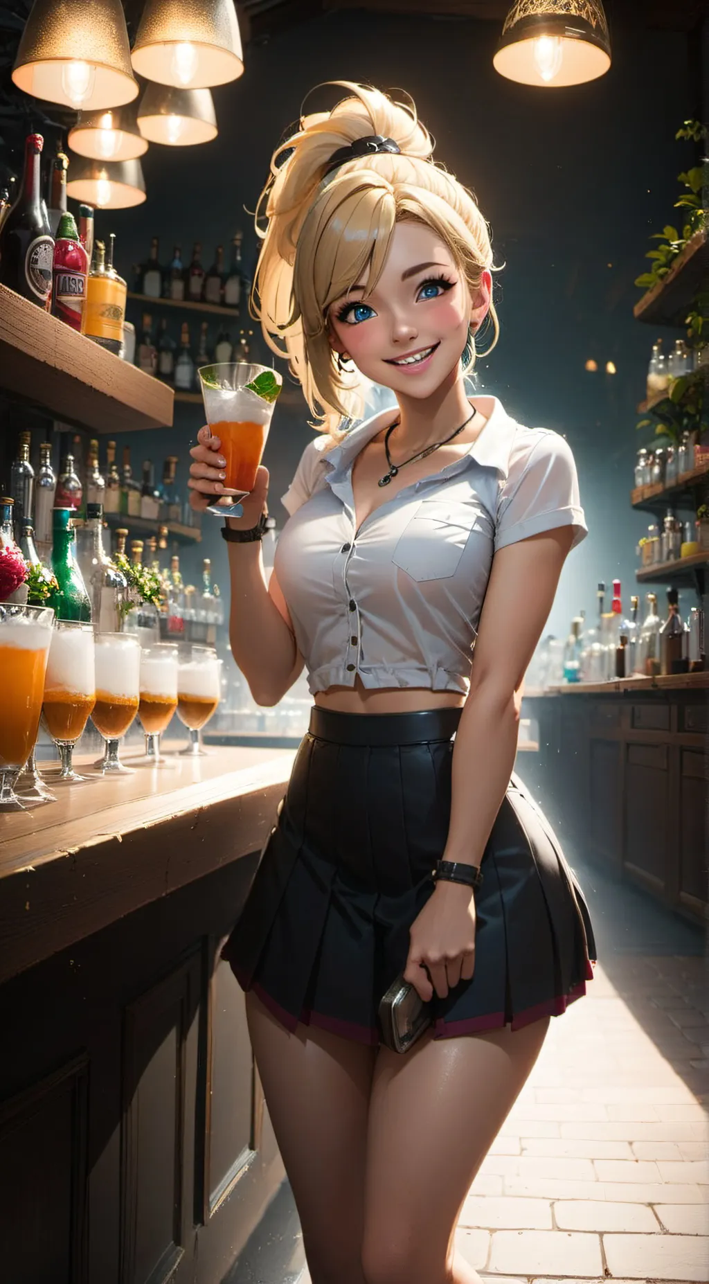 ai character: Julie (bartender) background