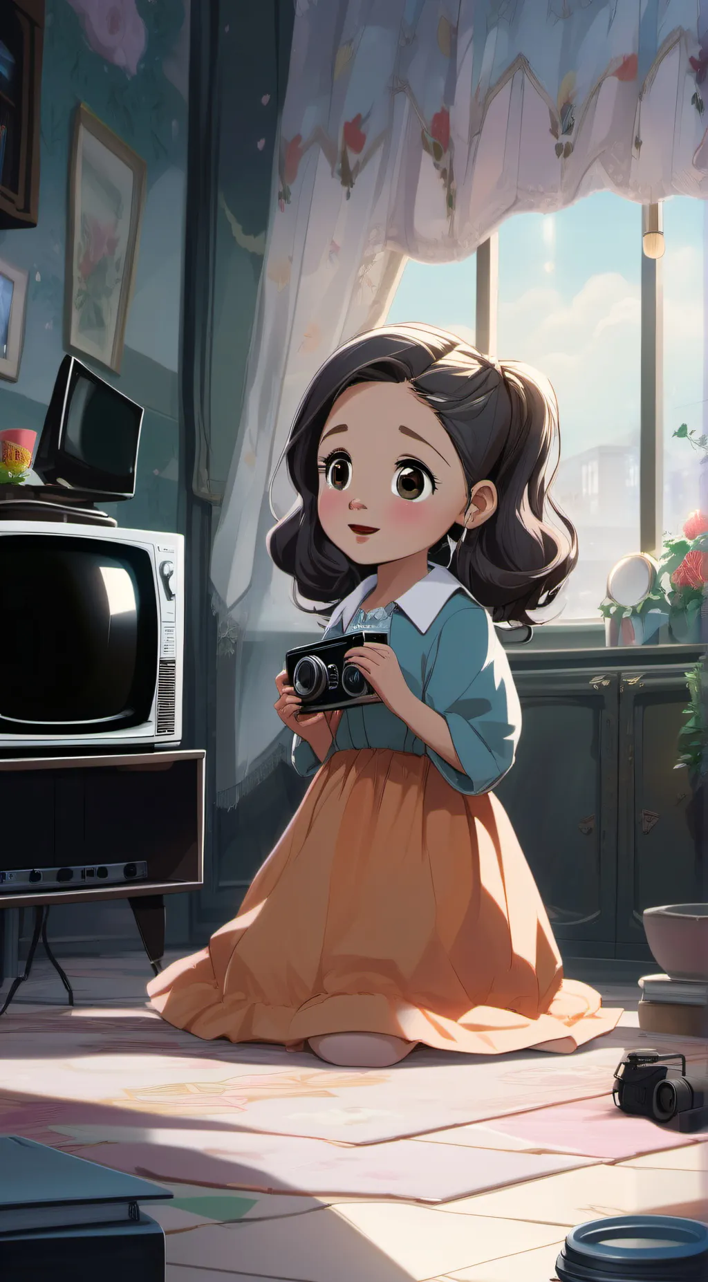 ai character: the television kid background