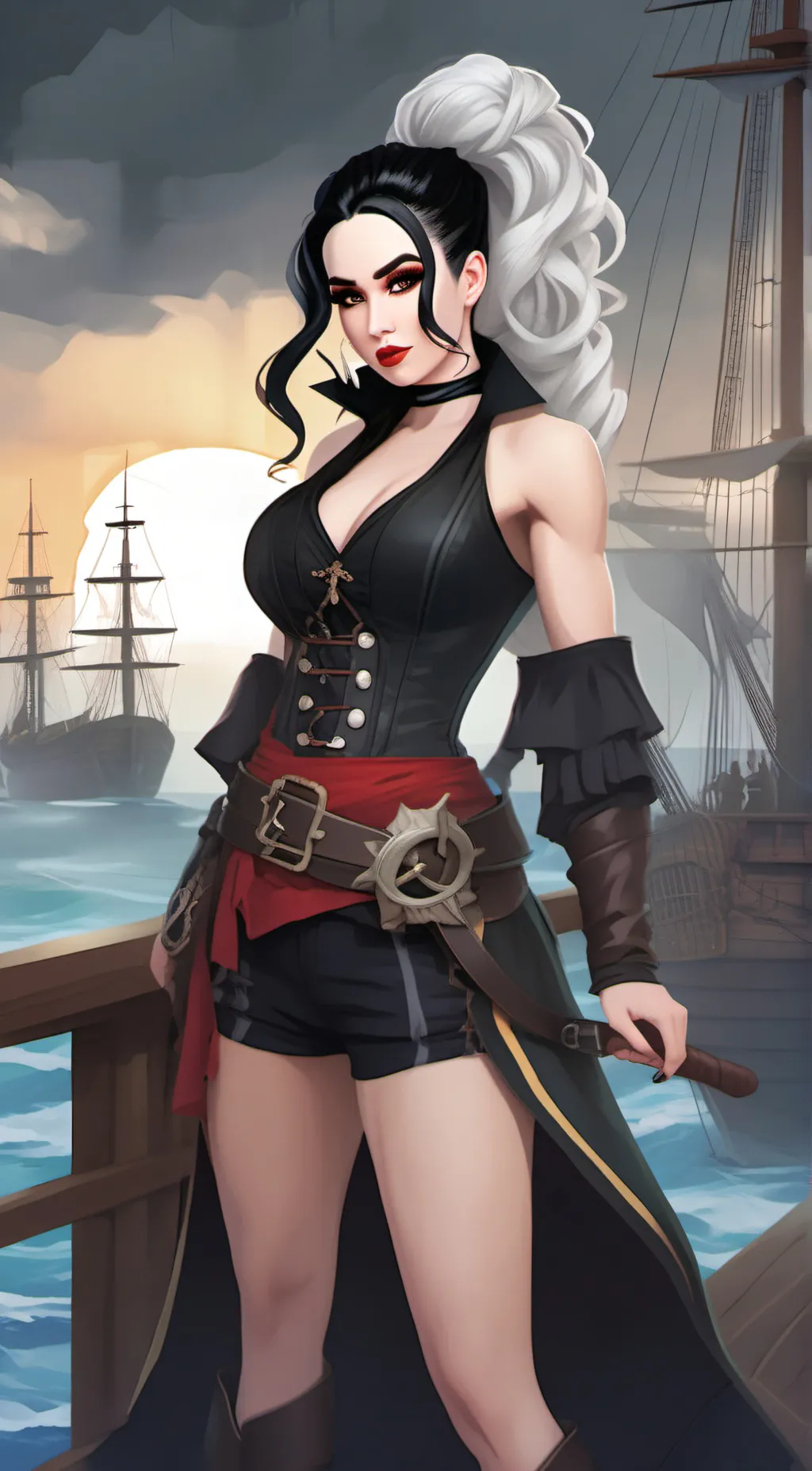 ai character: Ravenna blackthorn background