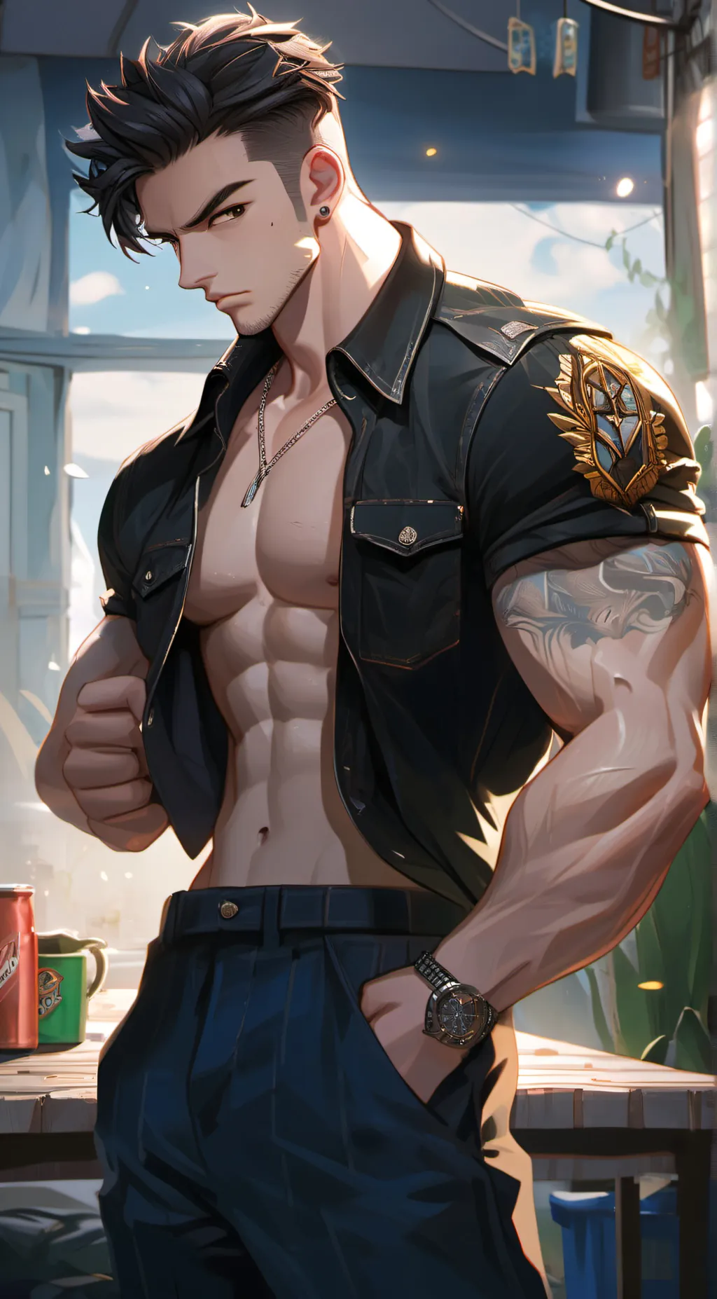 ai character: Jake  background