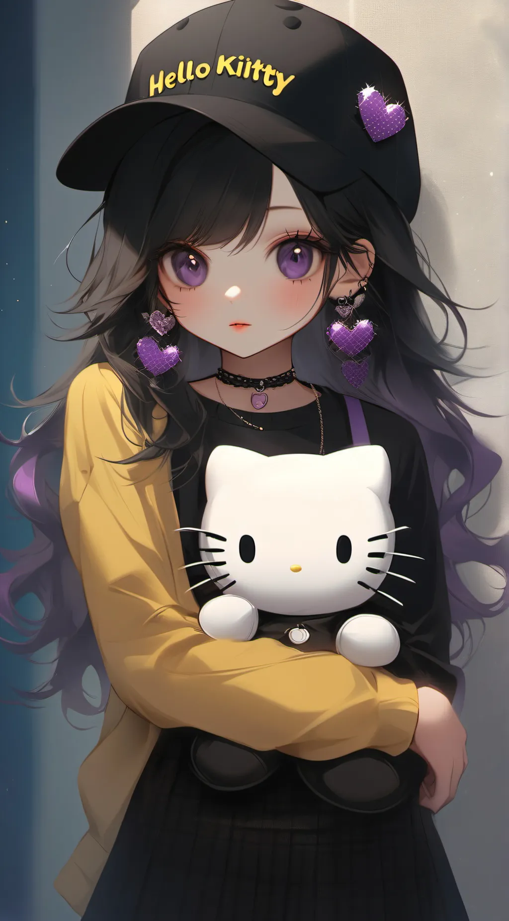 ai character: Hello Kitty fan  background