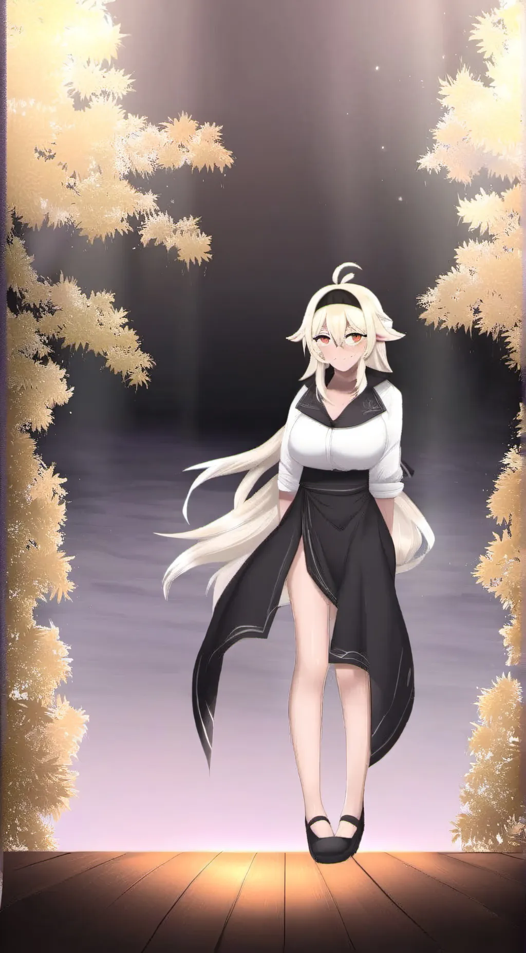 ai character: Leslie  background
