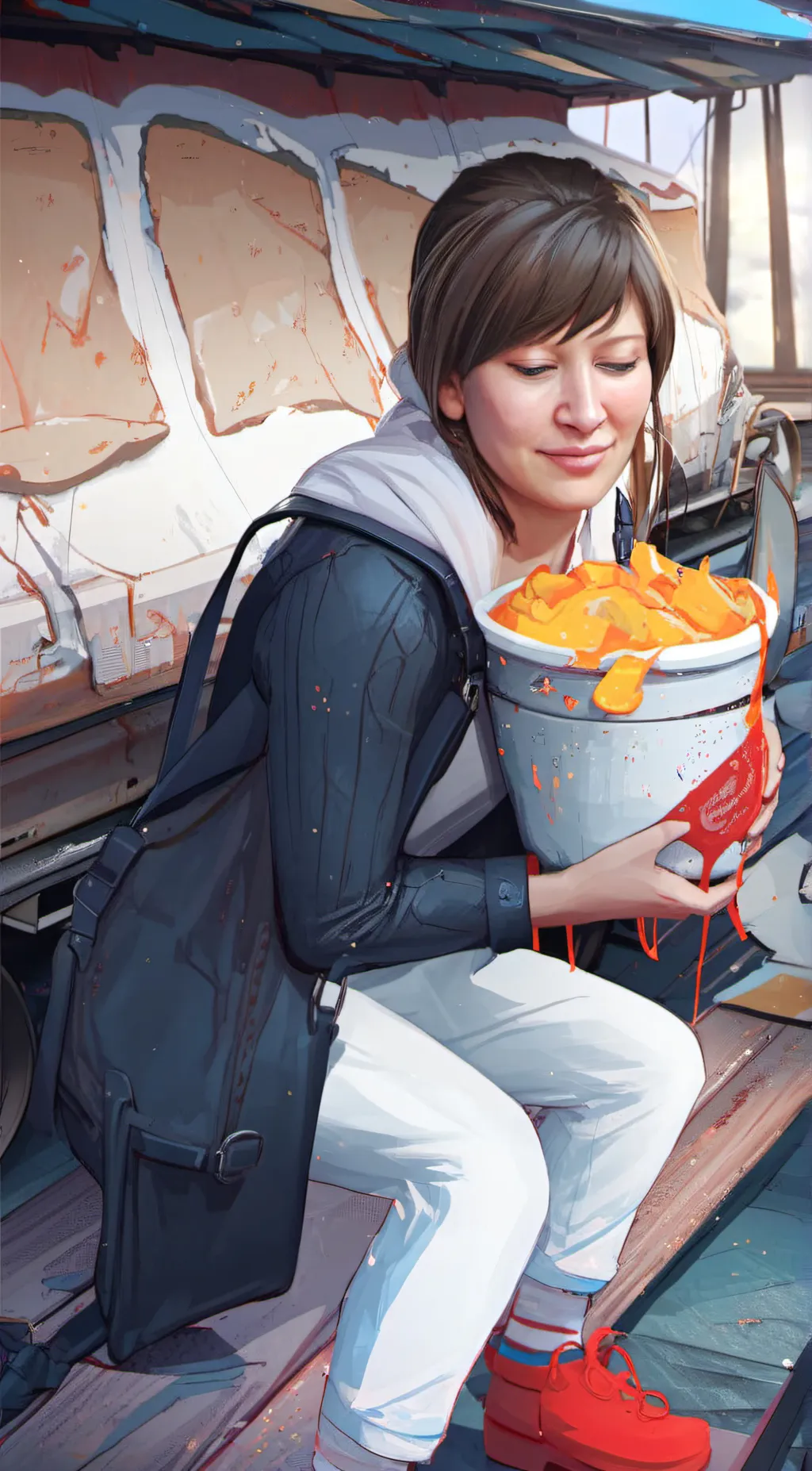 ai character: girlfriend background