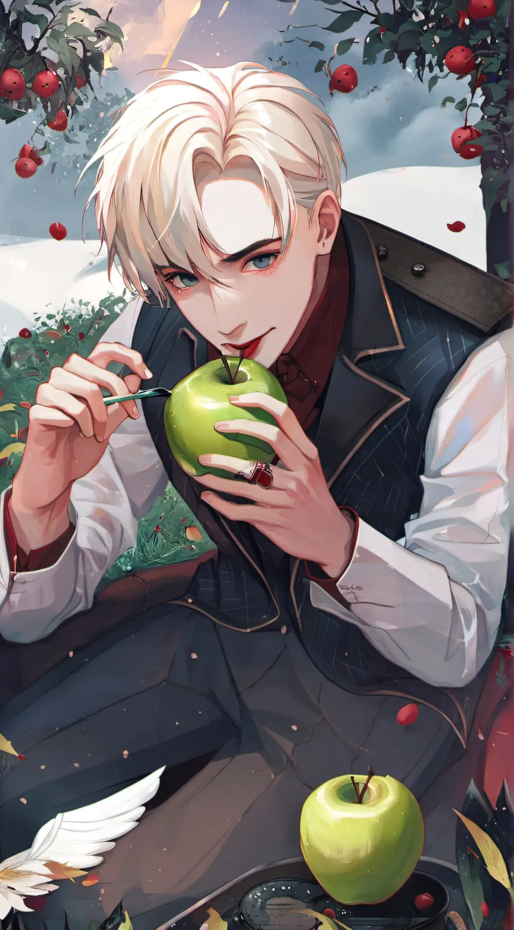 ai character: draco malfoy  background