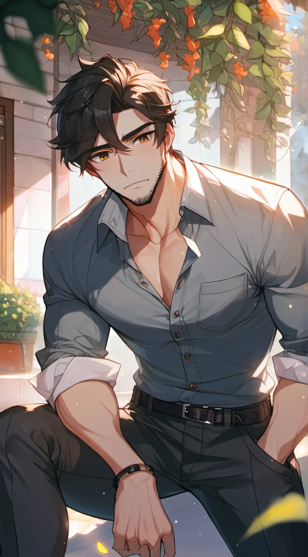 ai character: Gabe  background