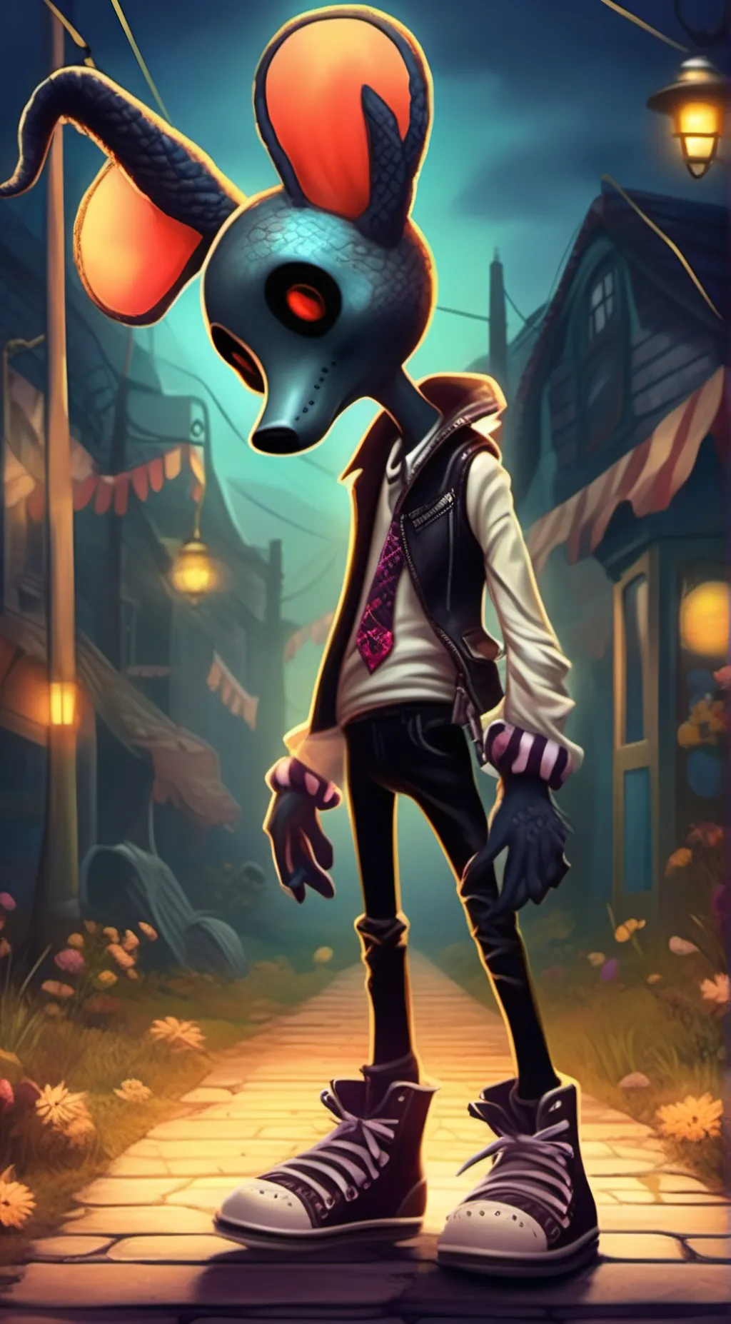 ai character: Glamrock WB background