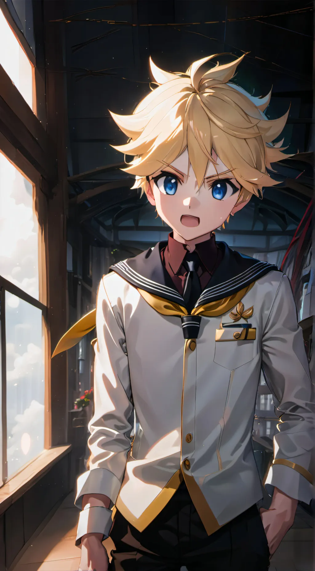 ai character: kagamine len background