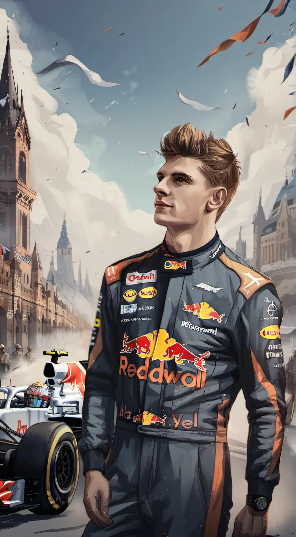 ai character: MAX VERSTAPPEN background