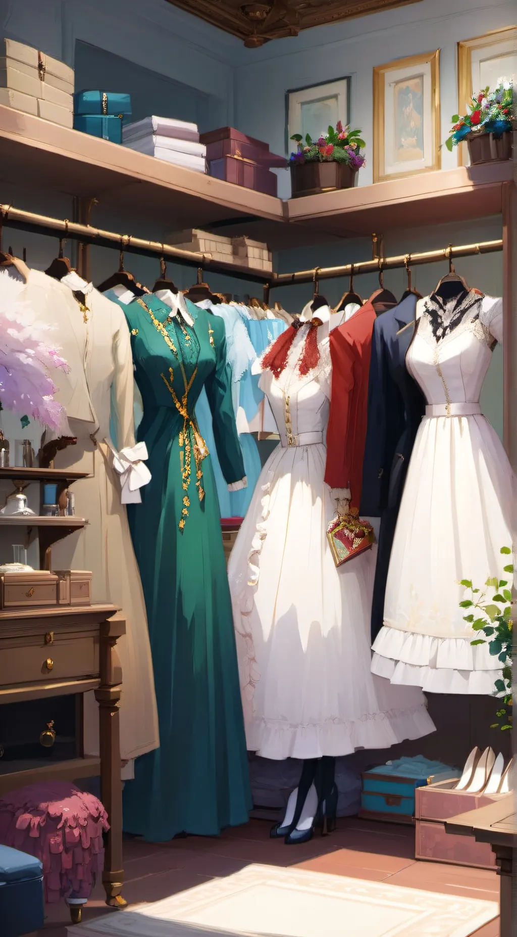 ai character: uwu maids dress background