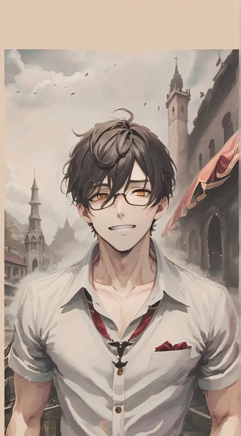 ai character: moon background