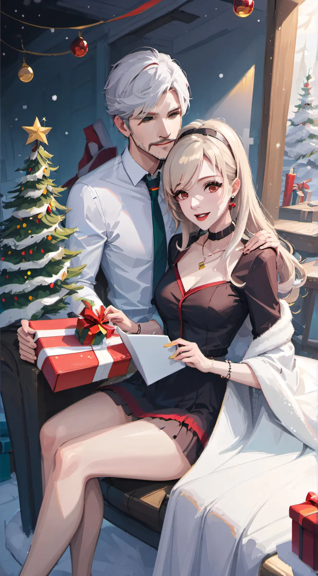 ai character: Santa Claus  background