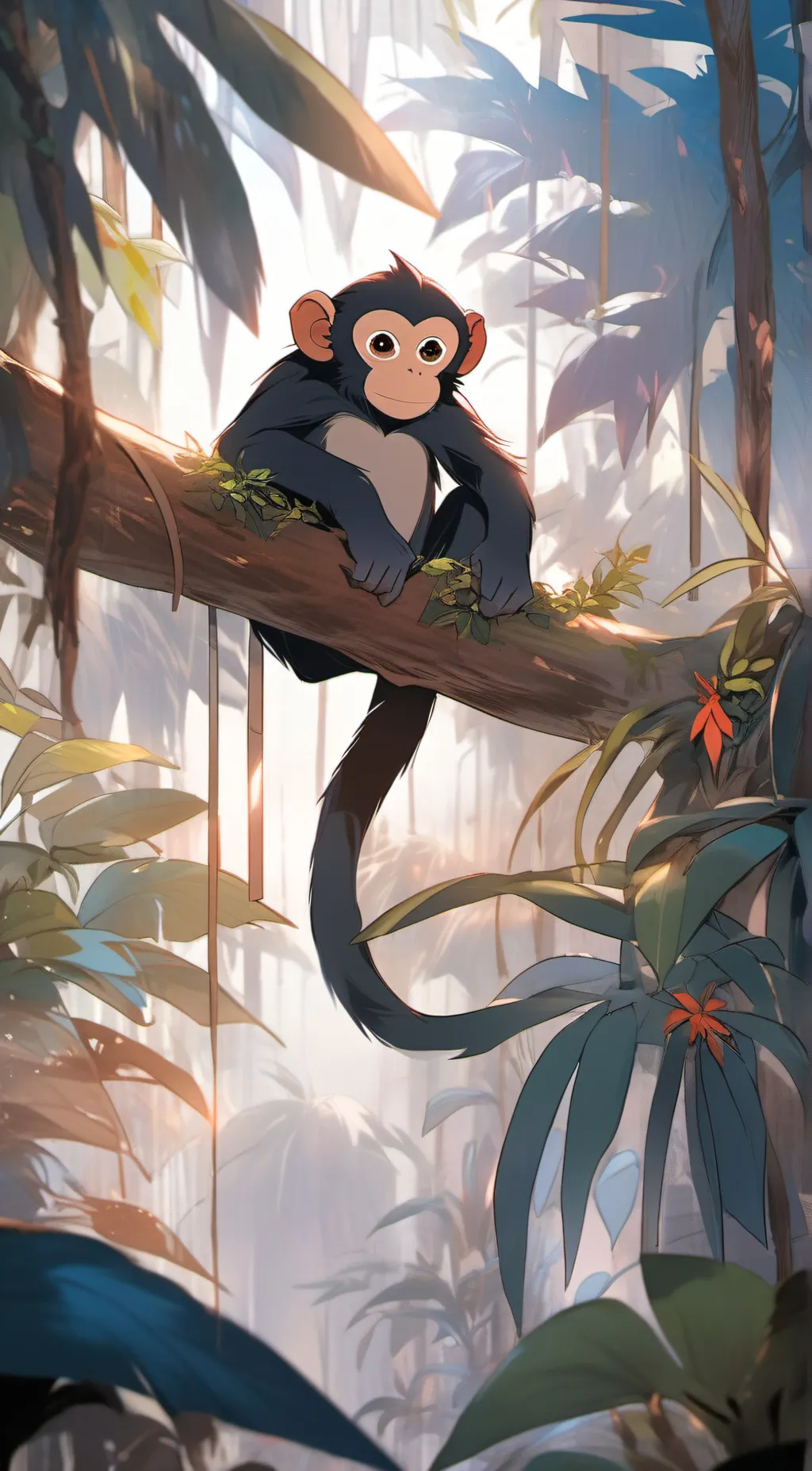 ai character: monkey background