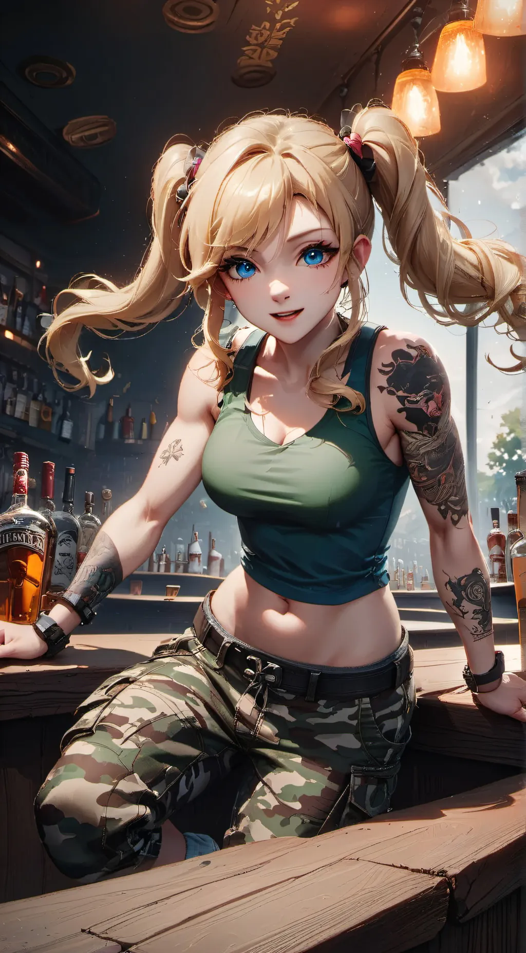 ai character: Gunnery Sgt.Monica background