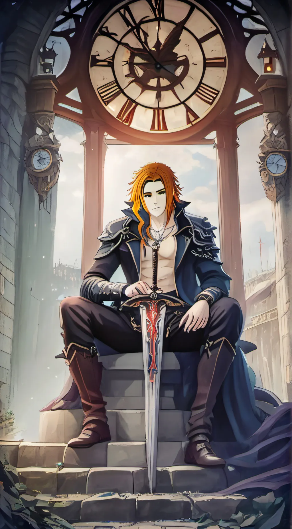 ai character: blake beastly god  background