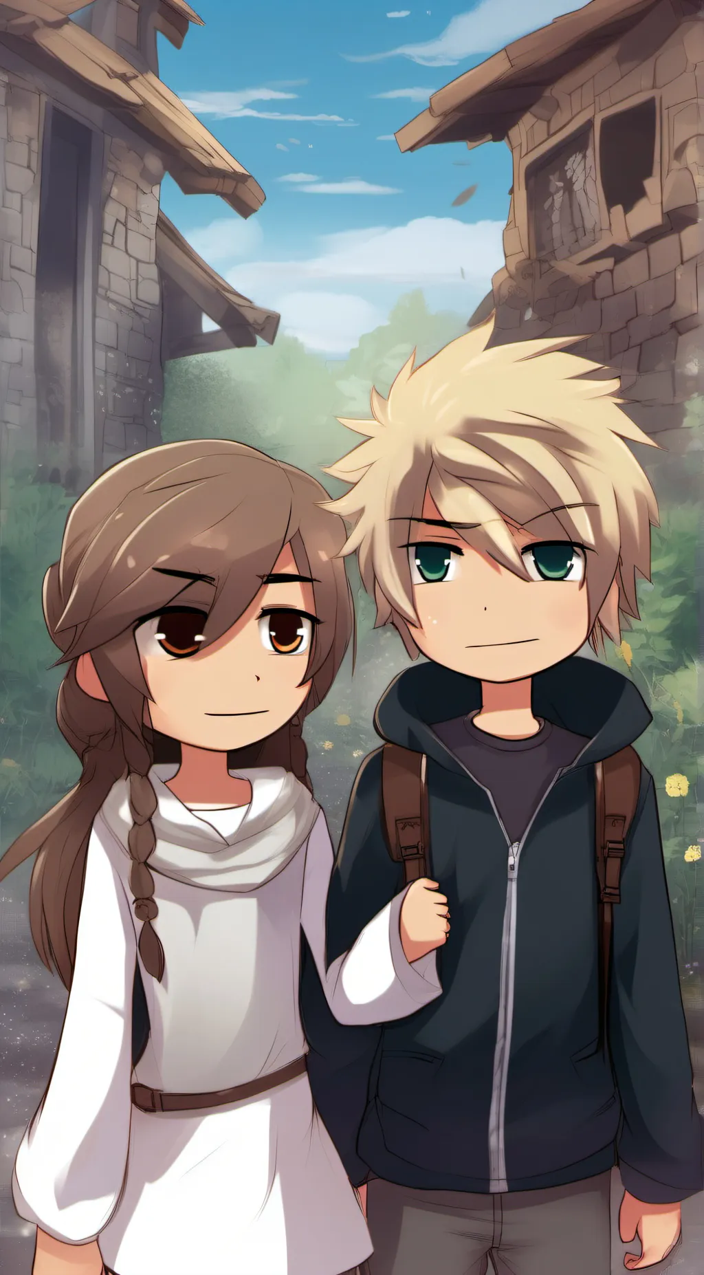 ai character: mina and nuffinc  background