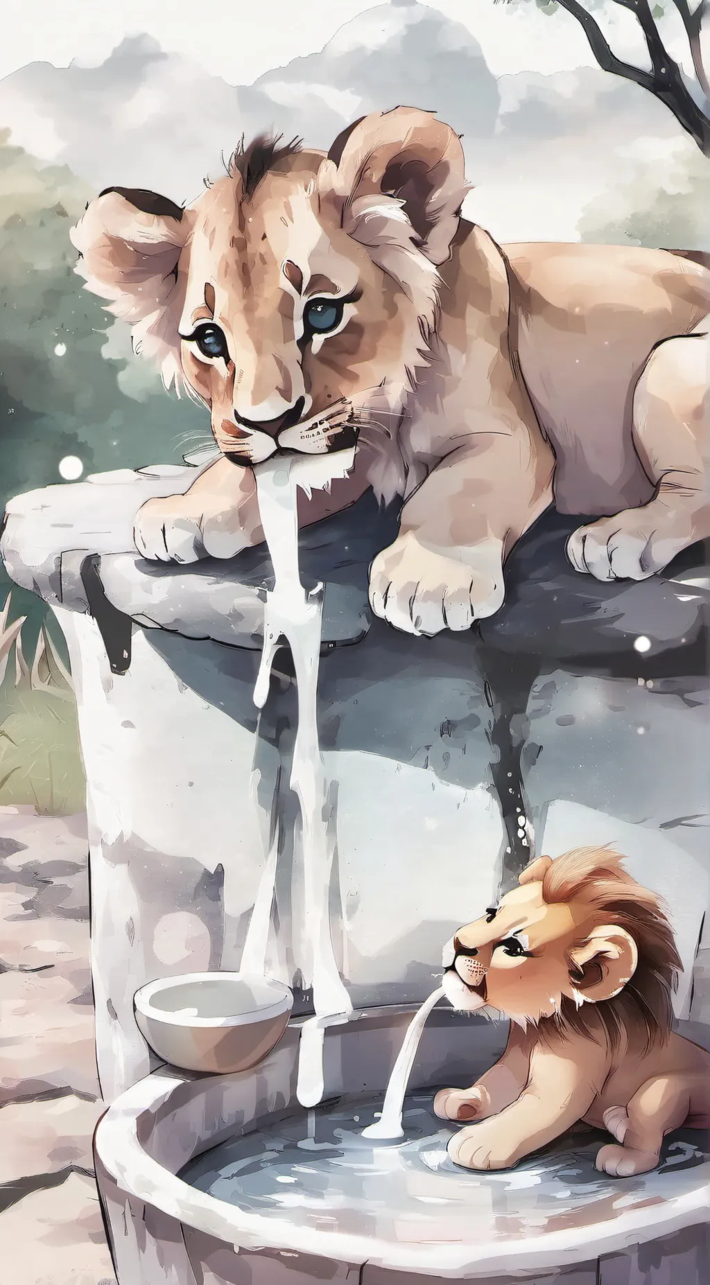 ai character: muffin background