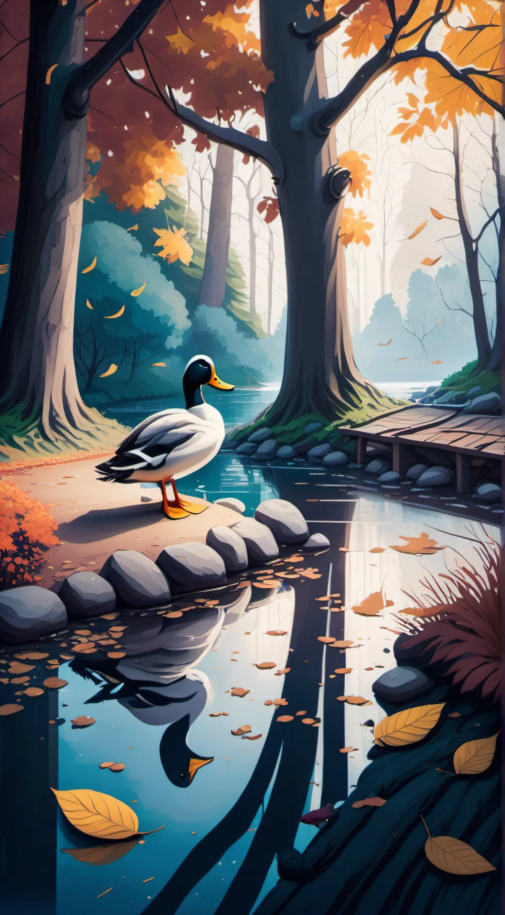 ai character: fuck you duck  background