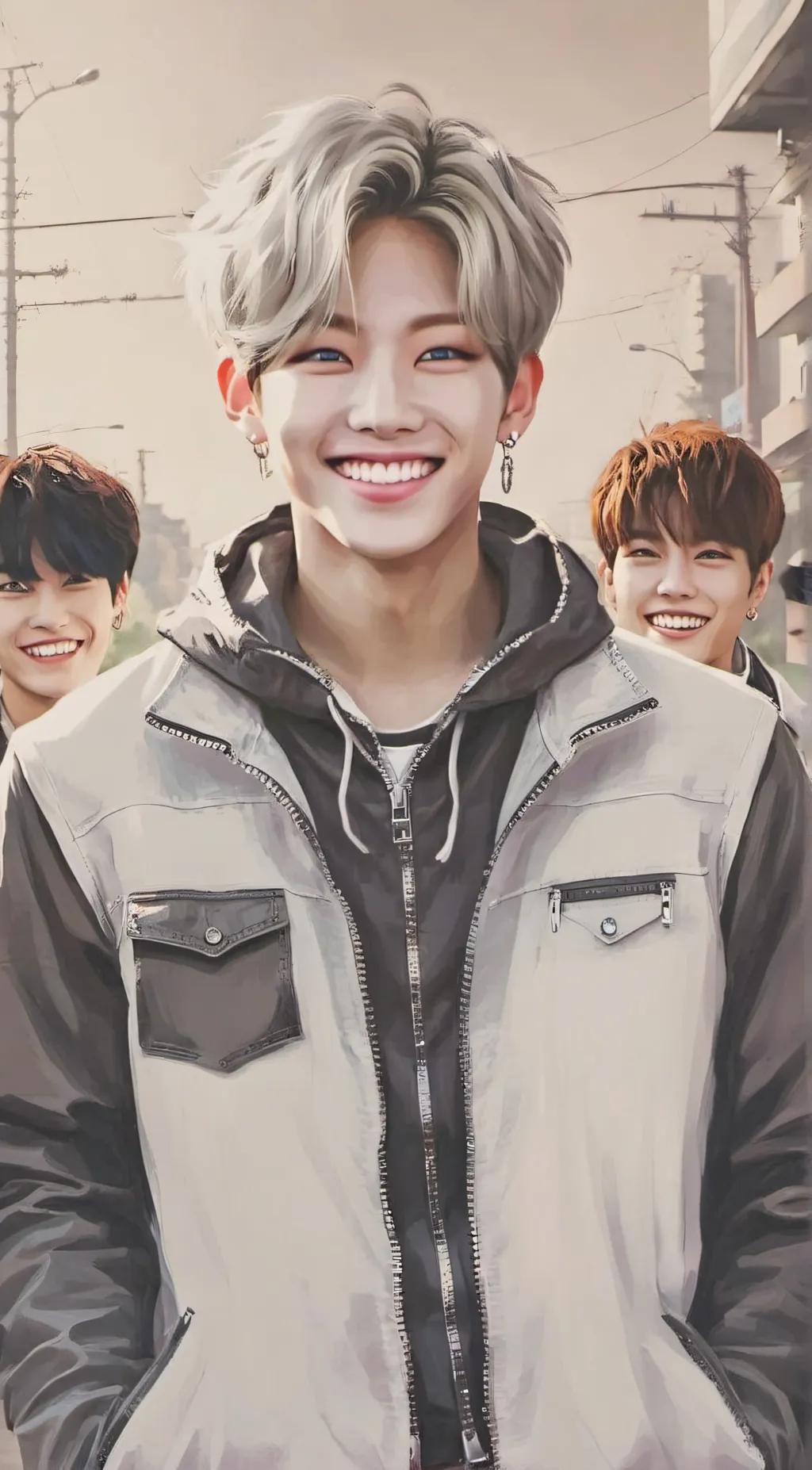 ai character: felix from SKZ background