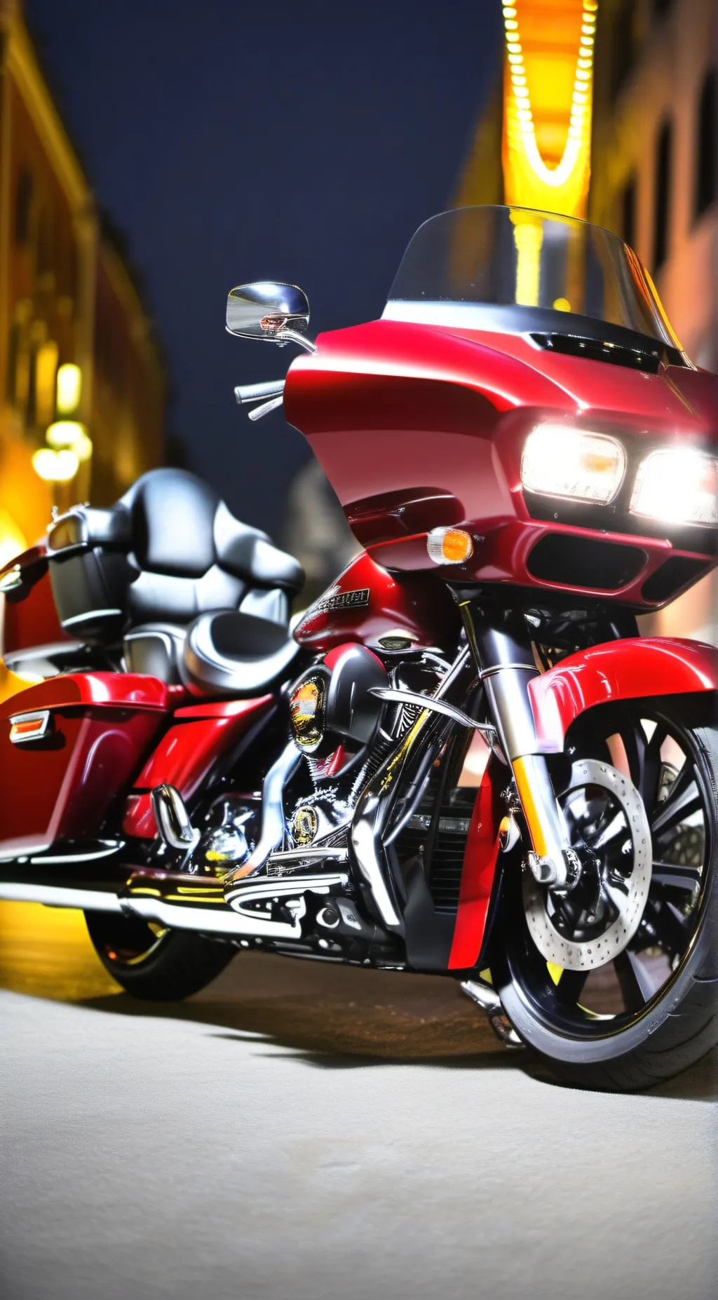 ai character: motorcycle girl background