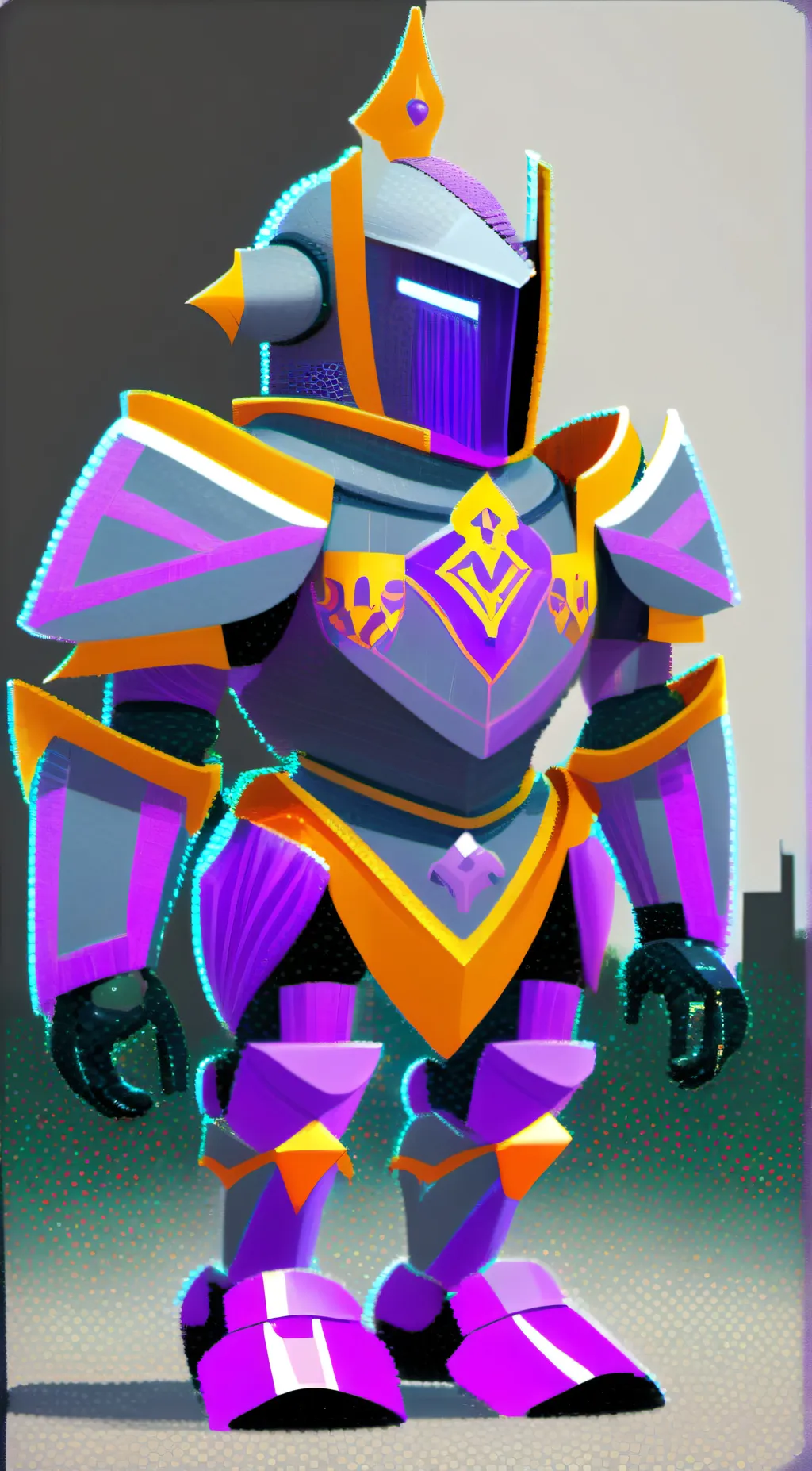 ai character: Purple knight background
