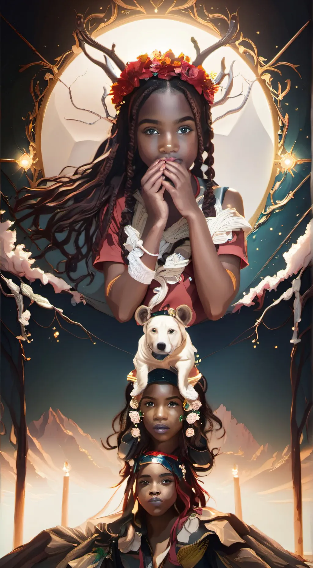 ai character: Aurora Moon background