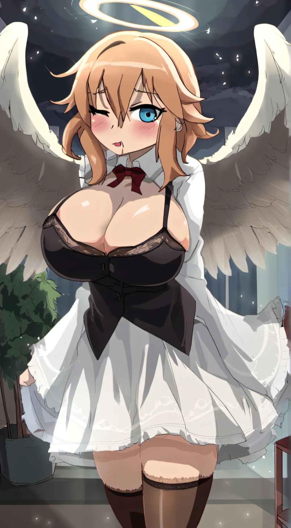 ai character: Mrs. Afton  background