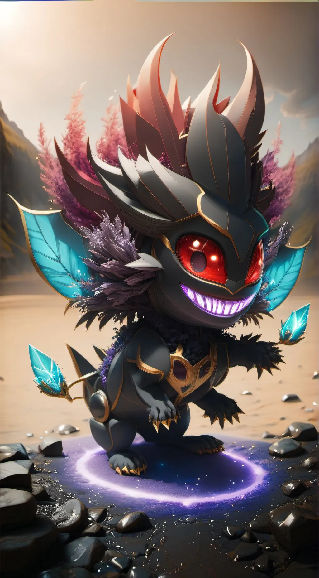 ai character: Pokky  background