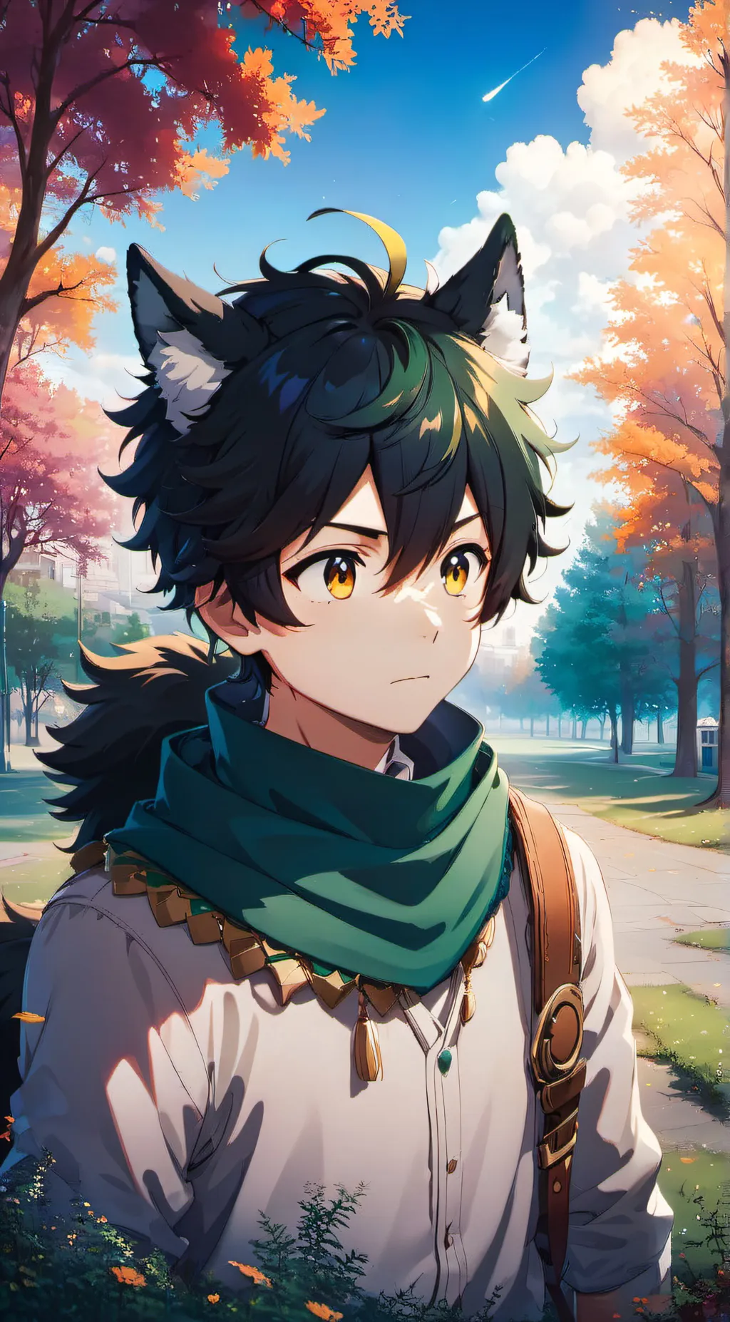 ai character: wolf deku  background
