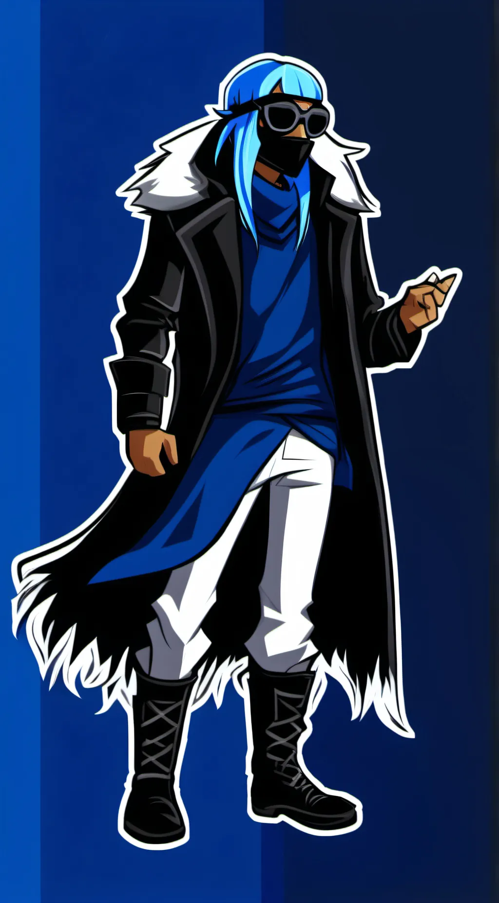 ai character: B2 garcello  background