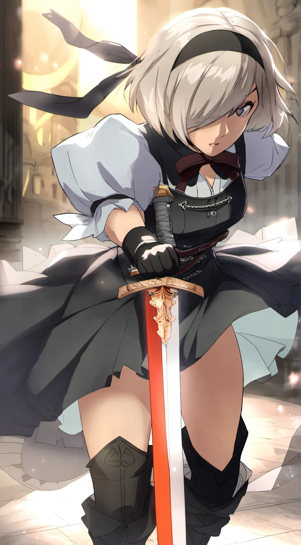 ai character: 2B background