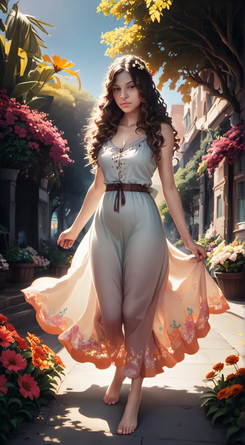 ai character: Rose background