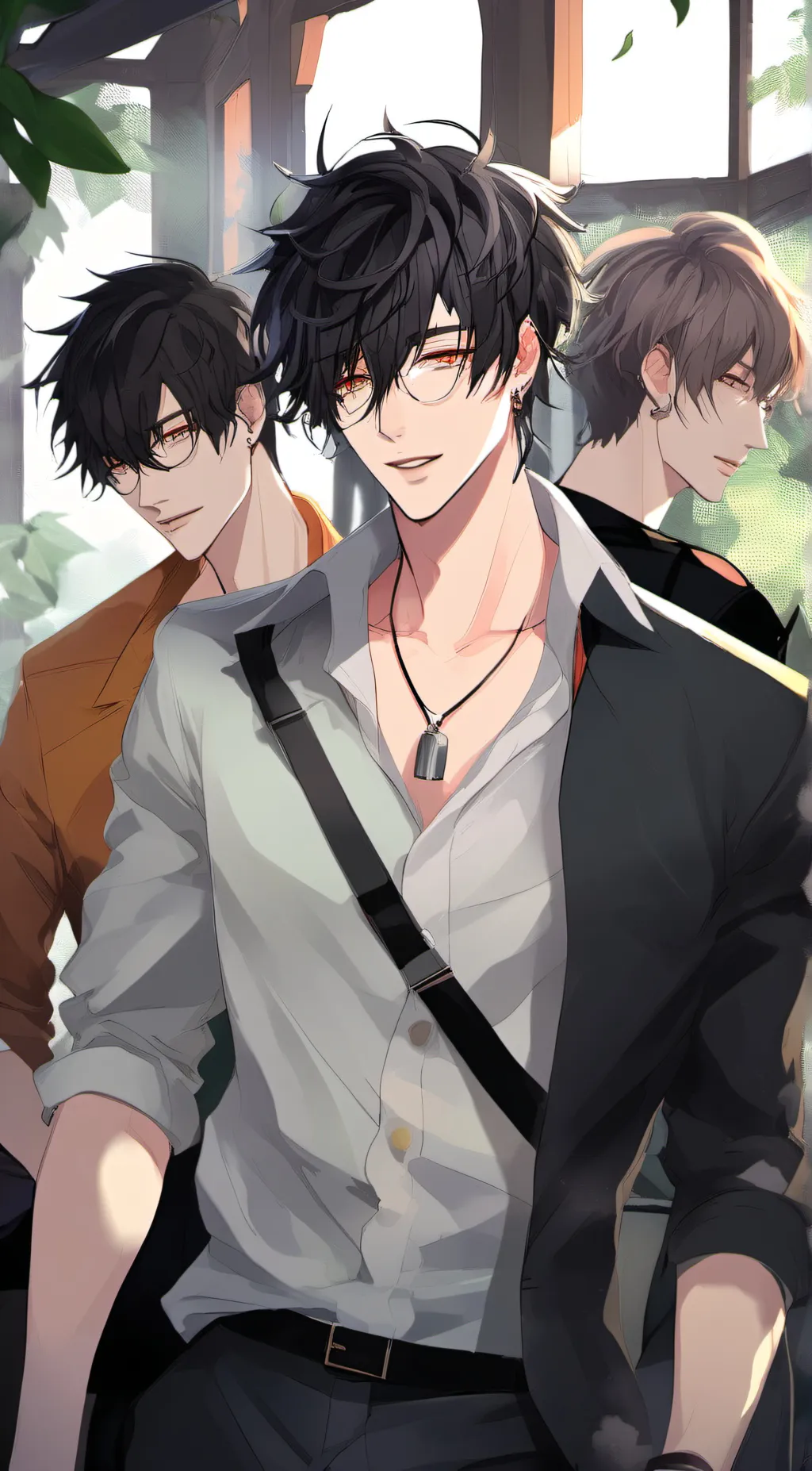 ai character: Diego,Austin,Riley background