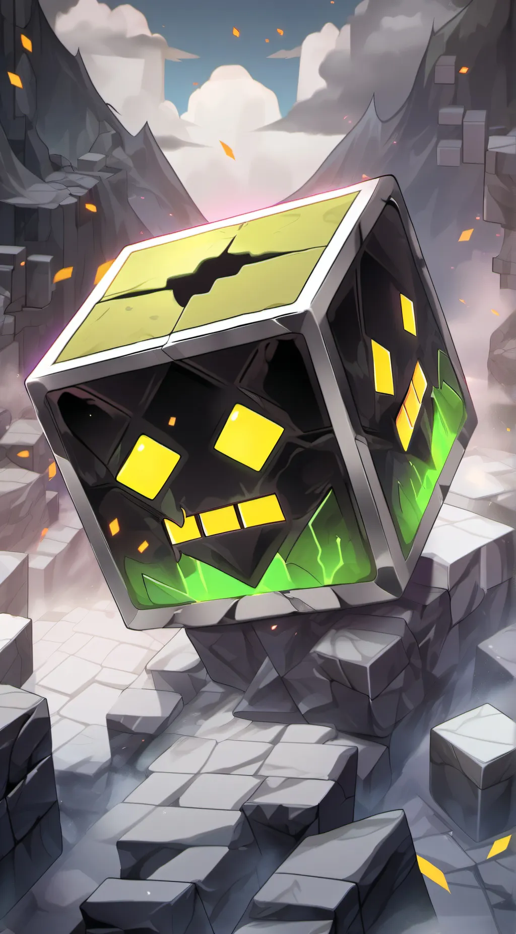 ai character: press start background