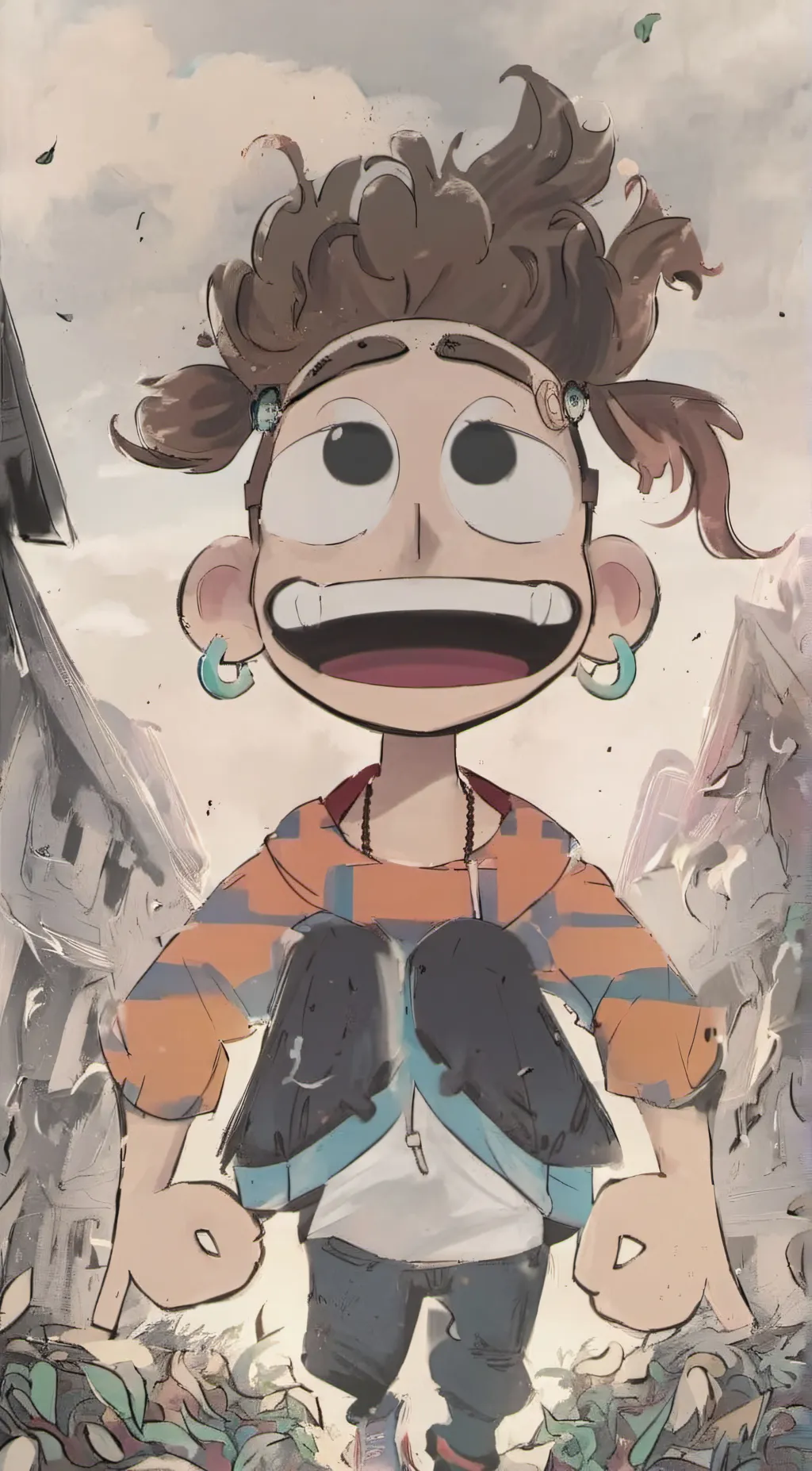 ai character: KingScienceShorts background