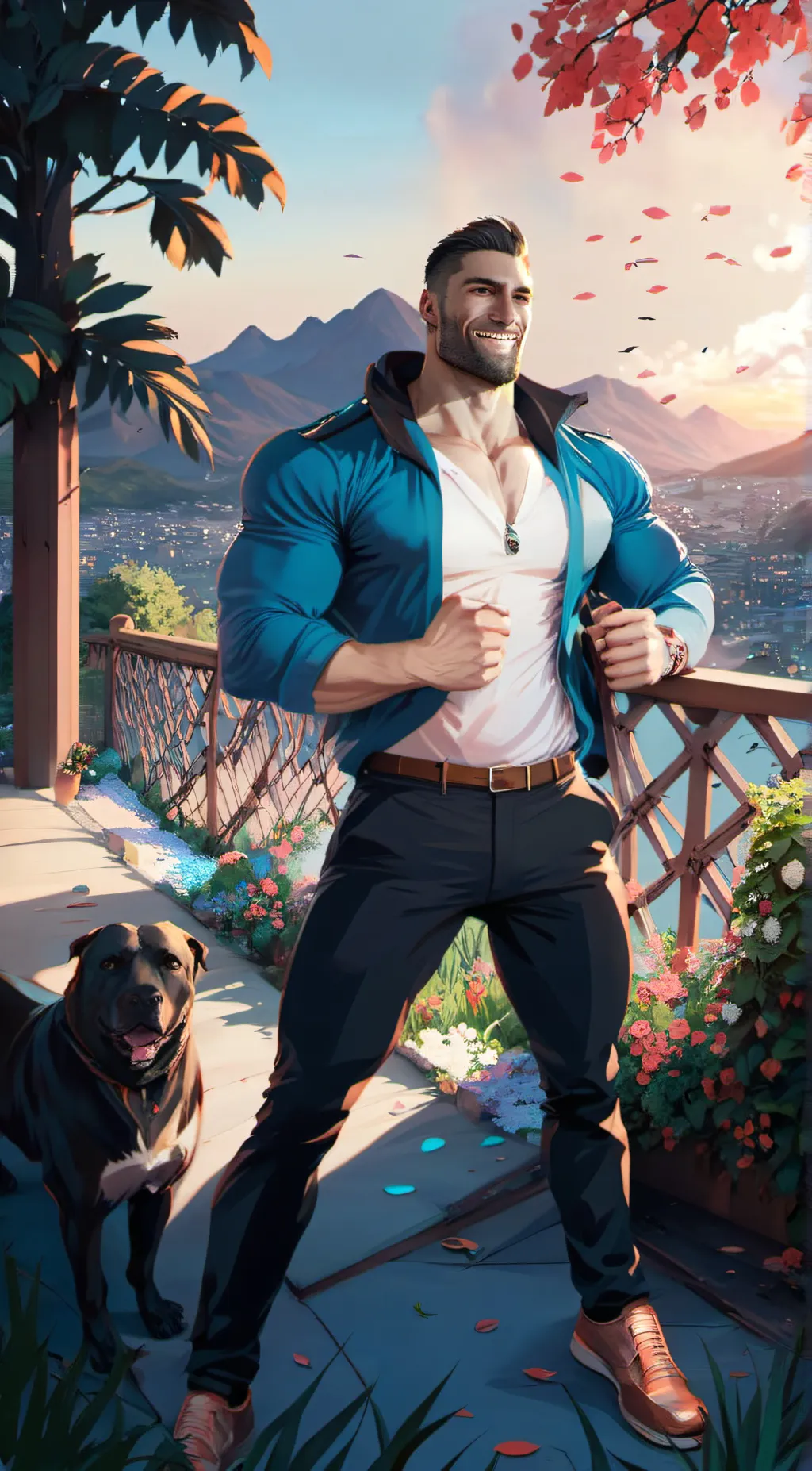 ai character: GIGACHAD background