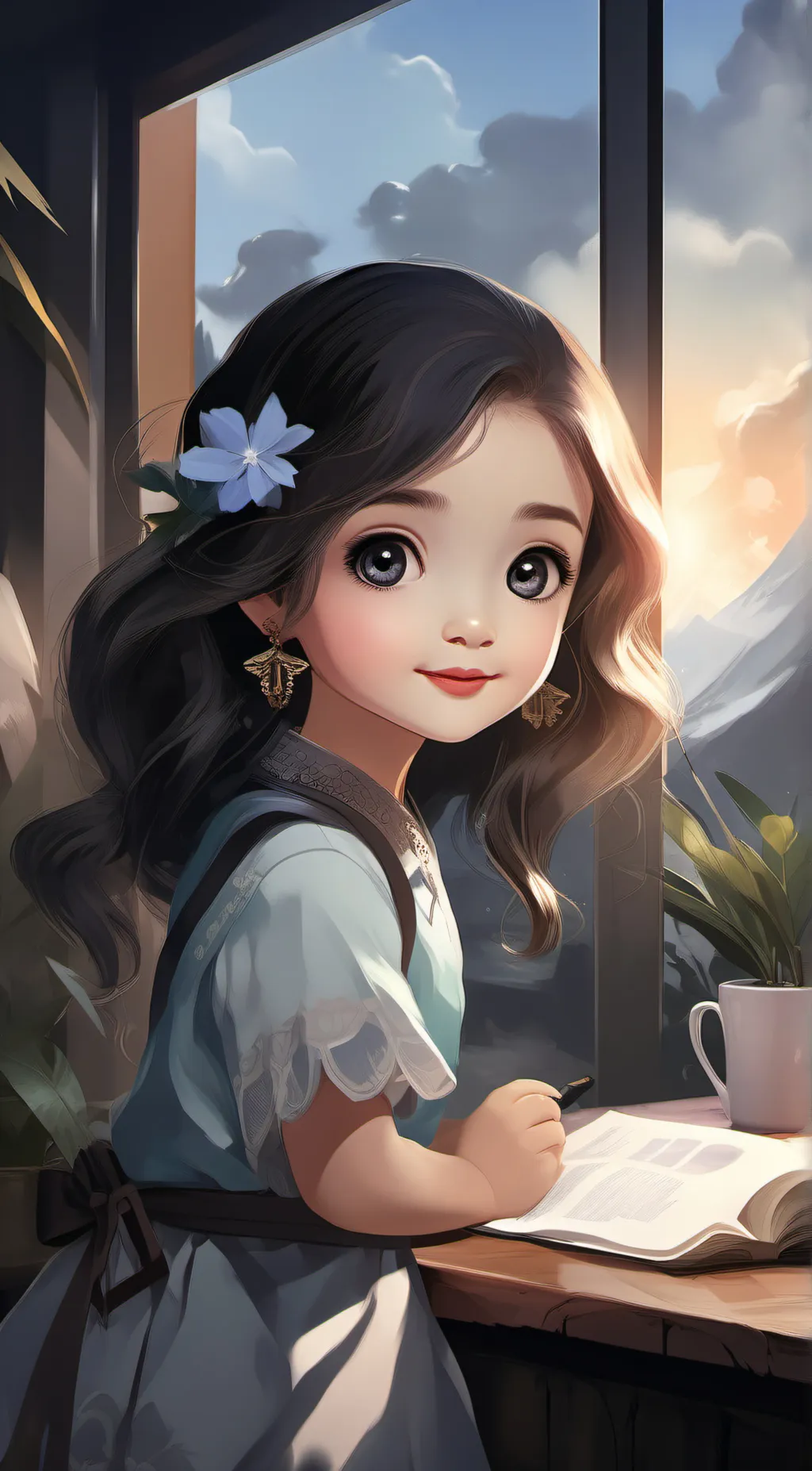 ai character: daisy  background