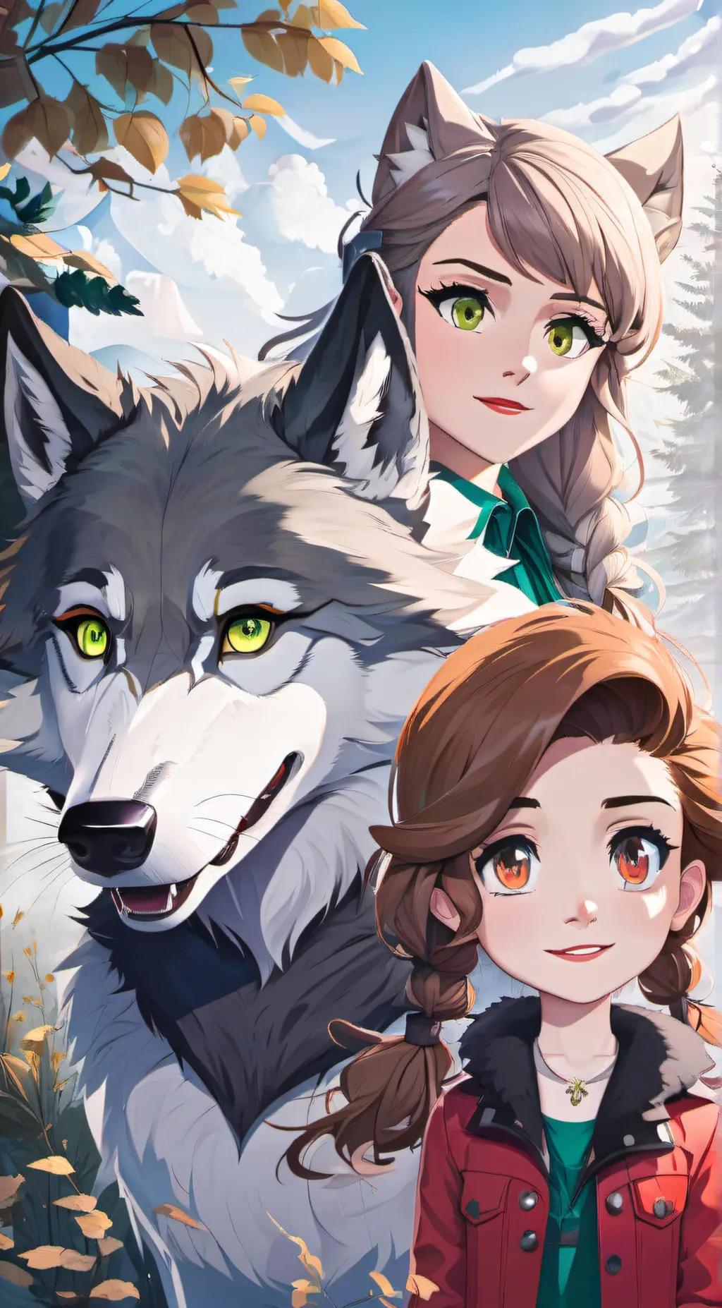 ai character: Roxy and Cassie  background