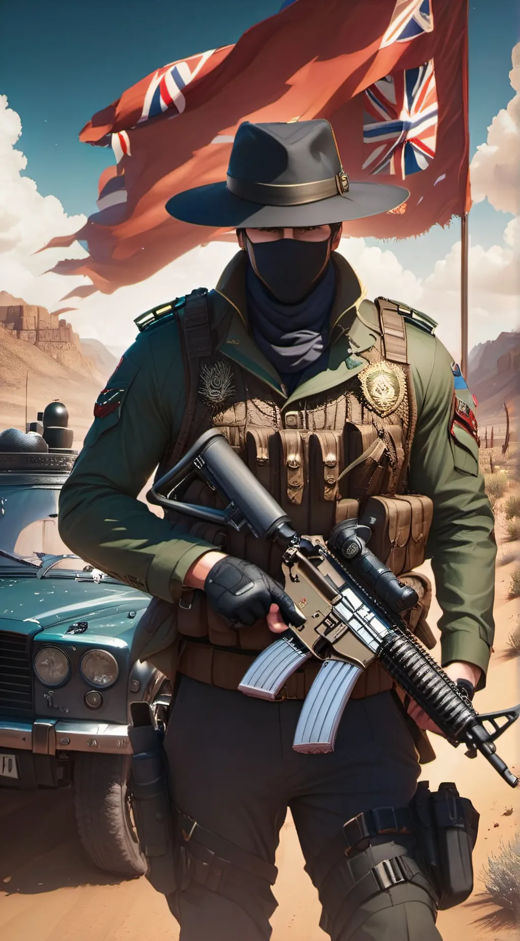 ai character: General Ahmadi background